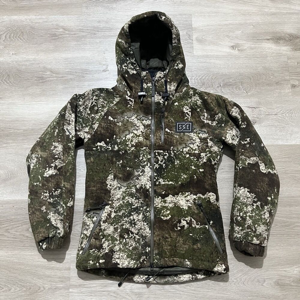 She Outdoor Jacket Women's Sz XS Green Camo Hooded Insulated Thermolite Parka